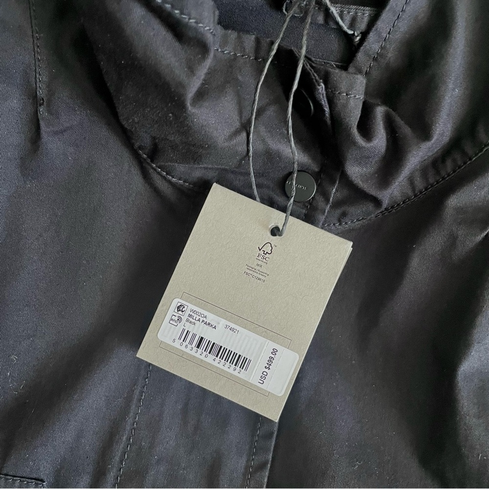 NWT AllSaints Black Utility Jacket Back Logo Graphic Print - Picture 13 of 13